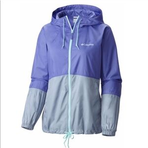 Columbia Flash Forward Zip Up Jacket Windbreaker Color Block Women's Size Small